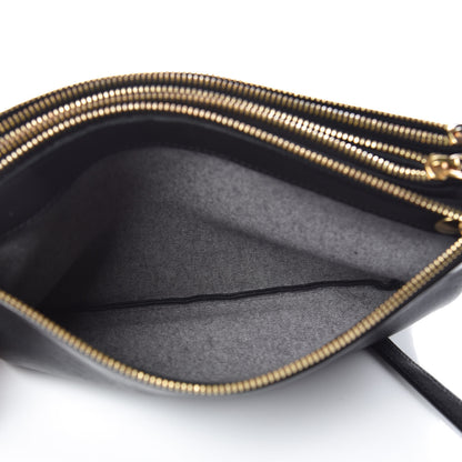 Celine Lambskin Large Trio Crossbody Bag Black 5 of 13