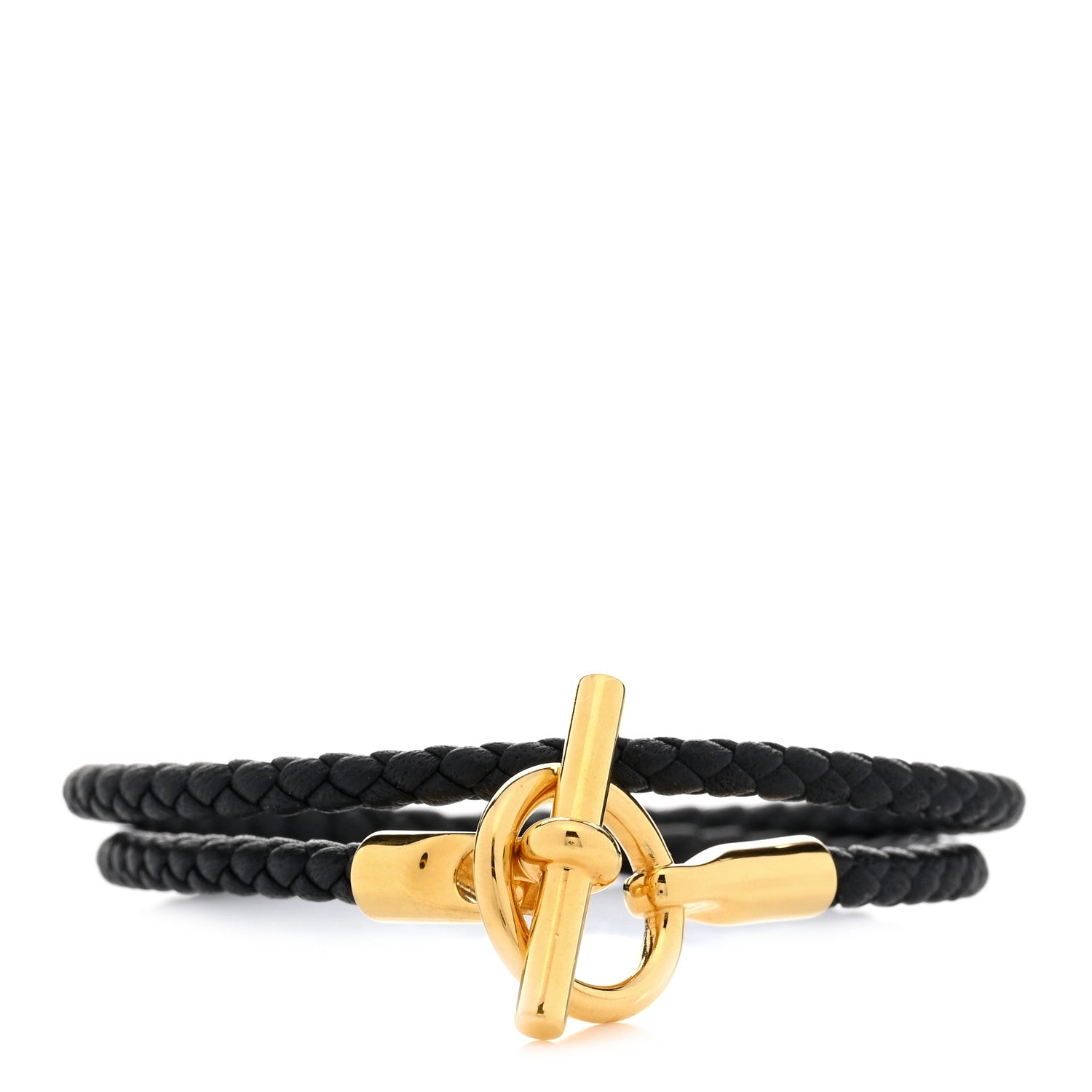 Hermes Swift Double Tour Glenan Bracelet T2 Black 1 of 6