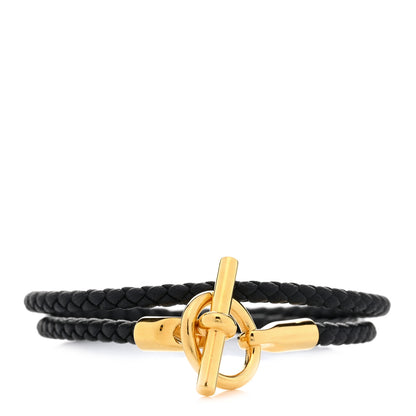 Hermes Swift Double Tour Glenan Bracelet T2 Black 1 of 6