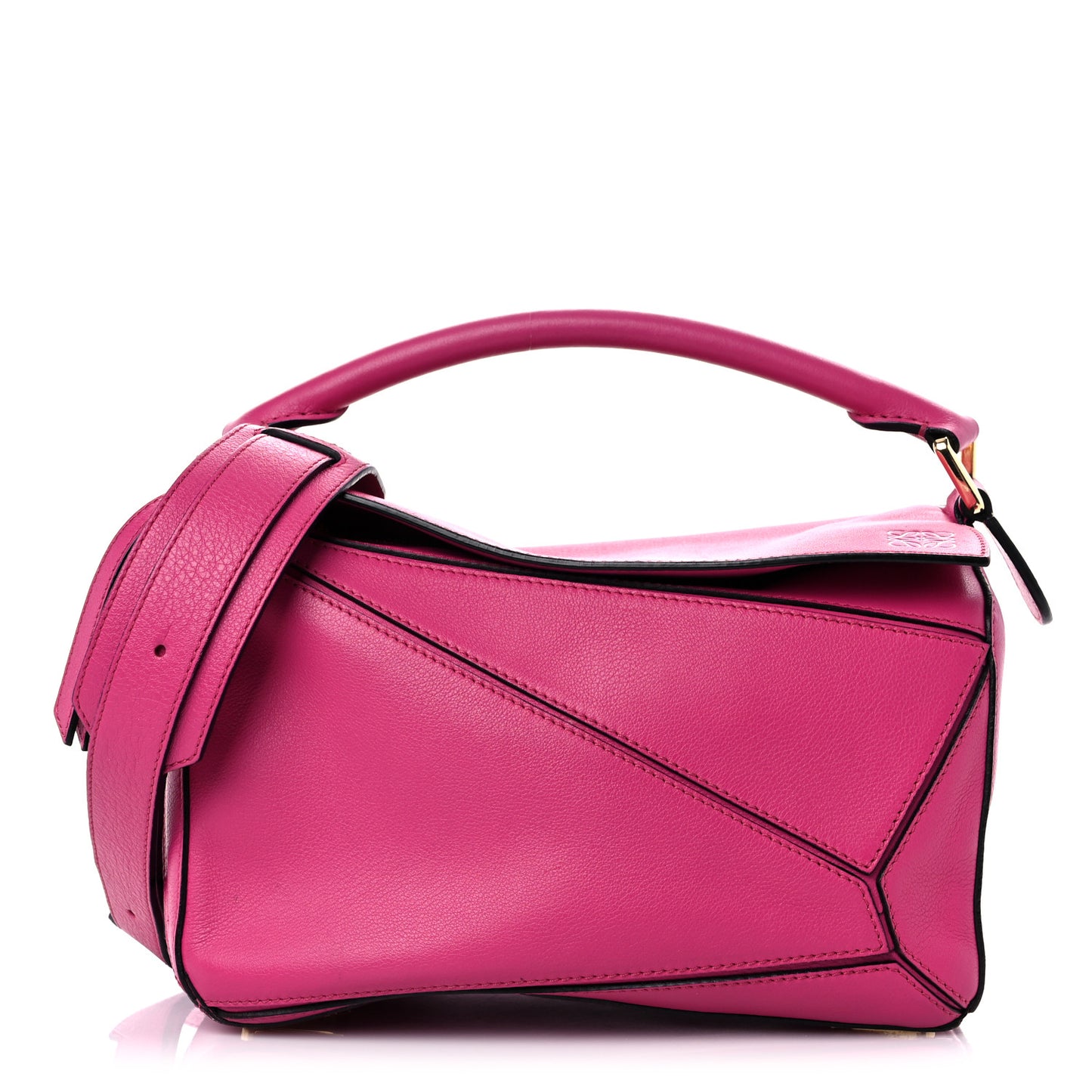 Calfskin Small Puzzle Bag Fuchsia