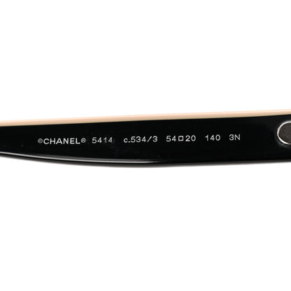 Chanel Acetate CC Butterfly Sunglasses 5414 Black Beige 5 of 9
