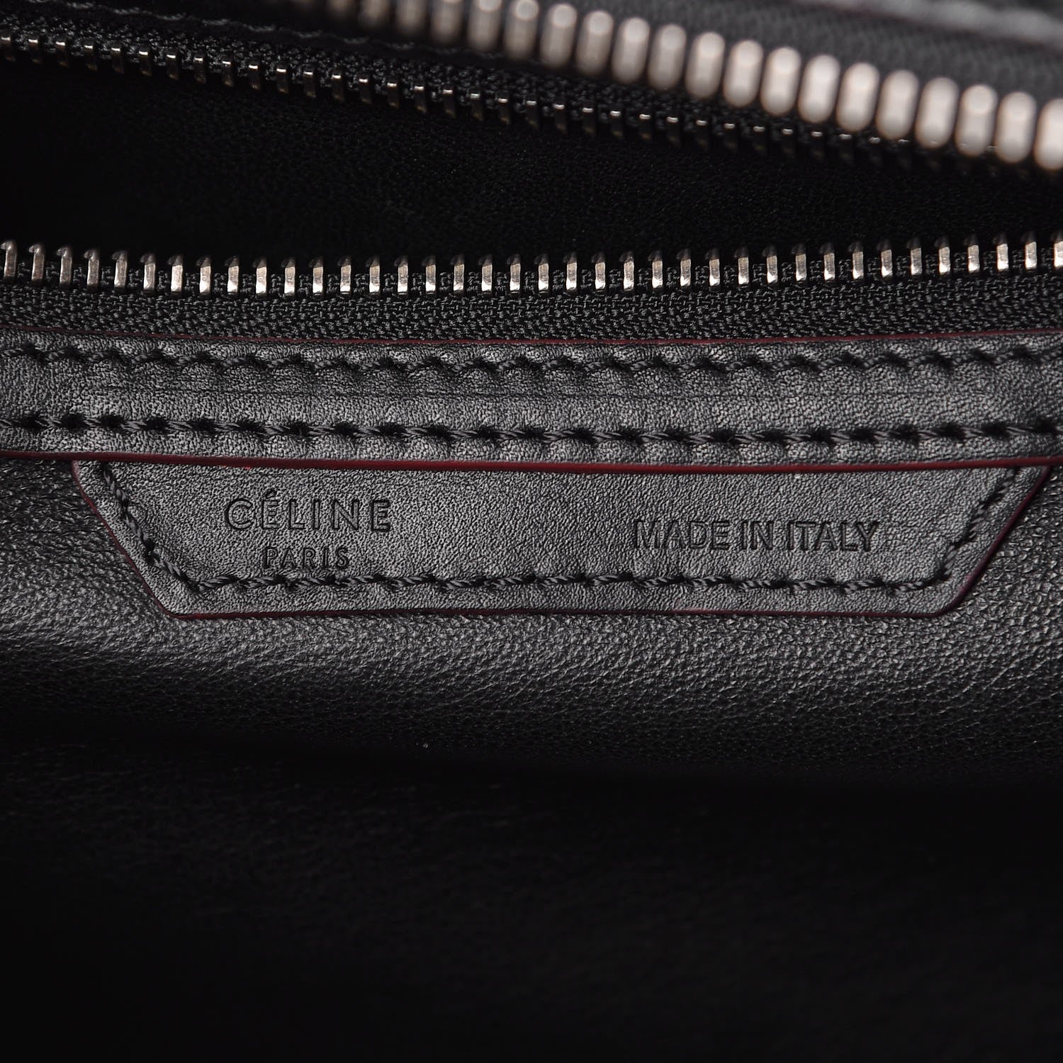 Celine Smooth Calfskin Mini Luggage Black Pink Trim 6 of 14