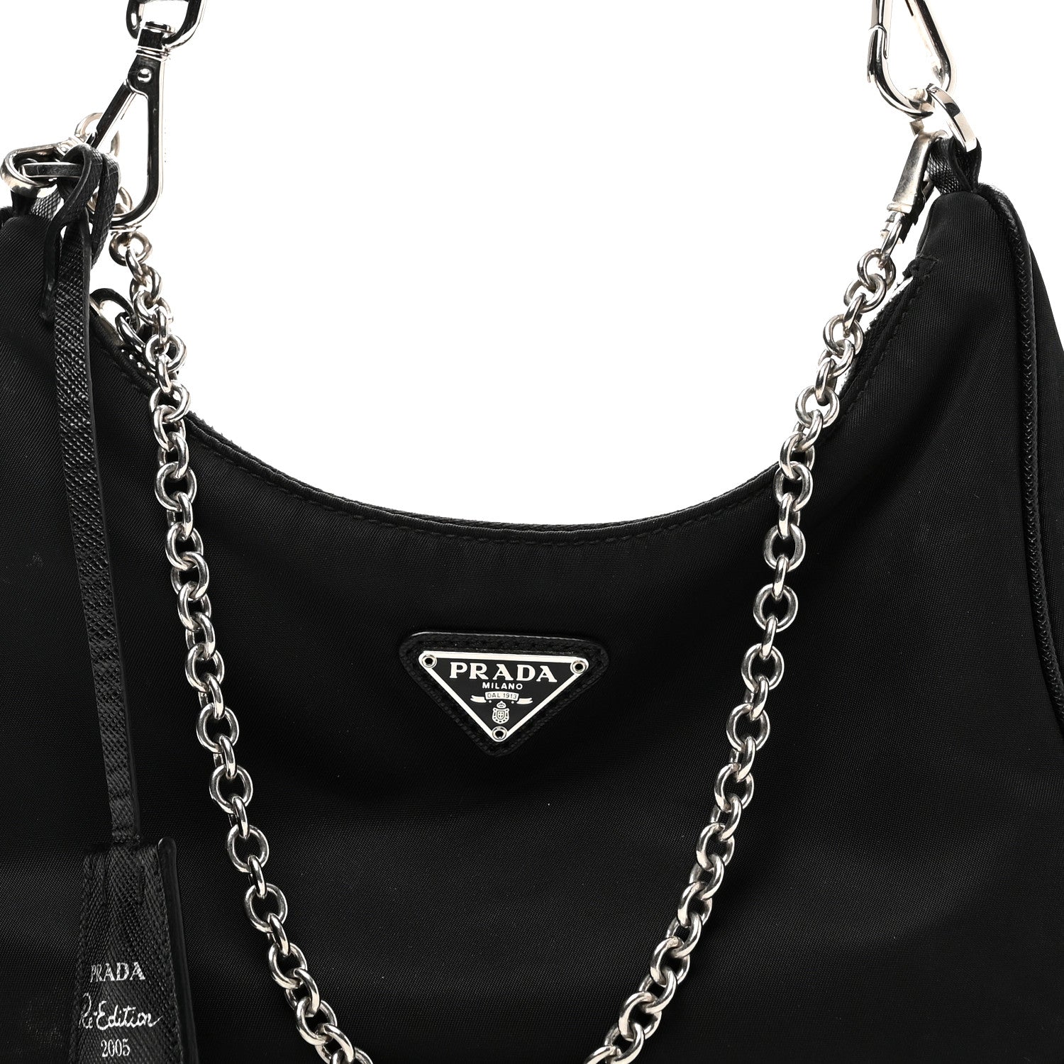 Prada Nylon Re-Edition 2005 Shoulder Bag Black 7 of 9
