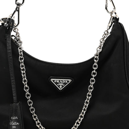 Prada Nylon Re-Edition 2005 Shoulder Bag Black 7 of 9