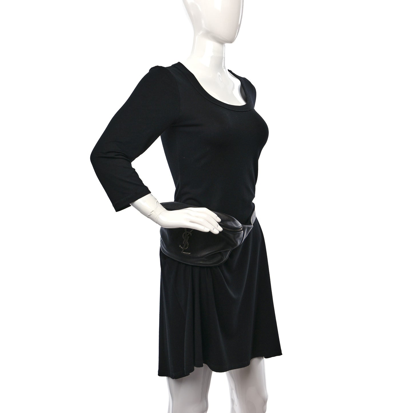 Calfskin Monogram Belt Bag Black