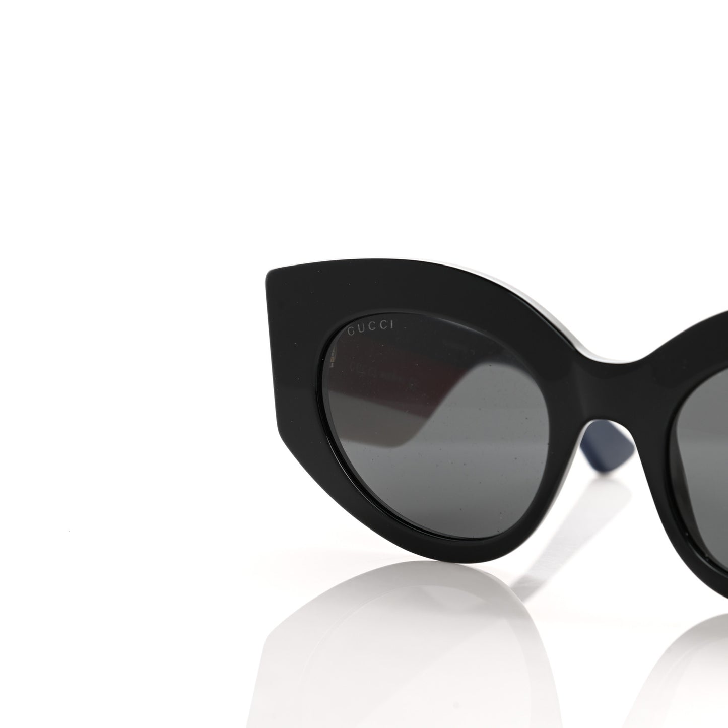 Acetate Oversized Rectangle Frame Web Sunglasses GG 0275/S Black