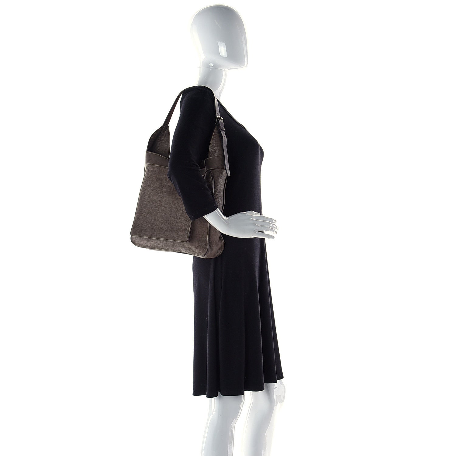 Hermes Taurillon Clemence Marwari PM Etoupe 2 of 6