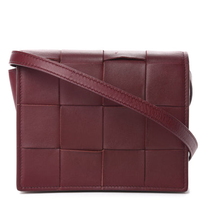 Bottega Veneta Nappa Maxi Intrecciato Mini Cassette Crossbody Bordeaux 1 of 9