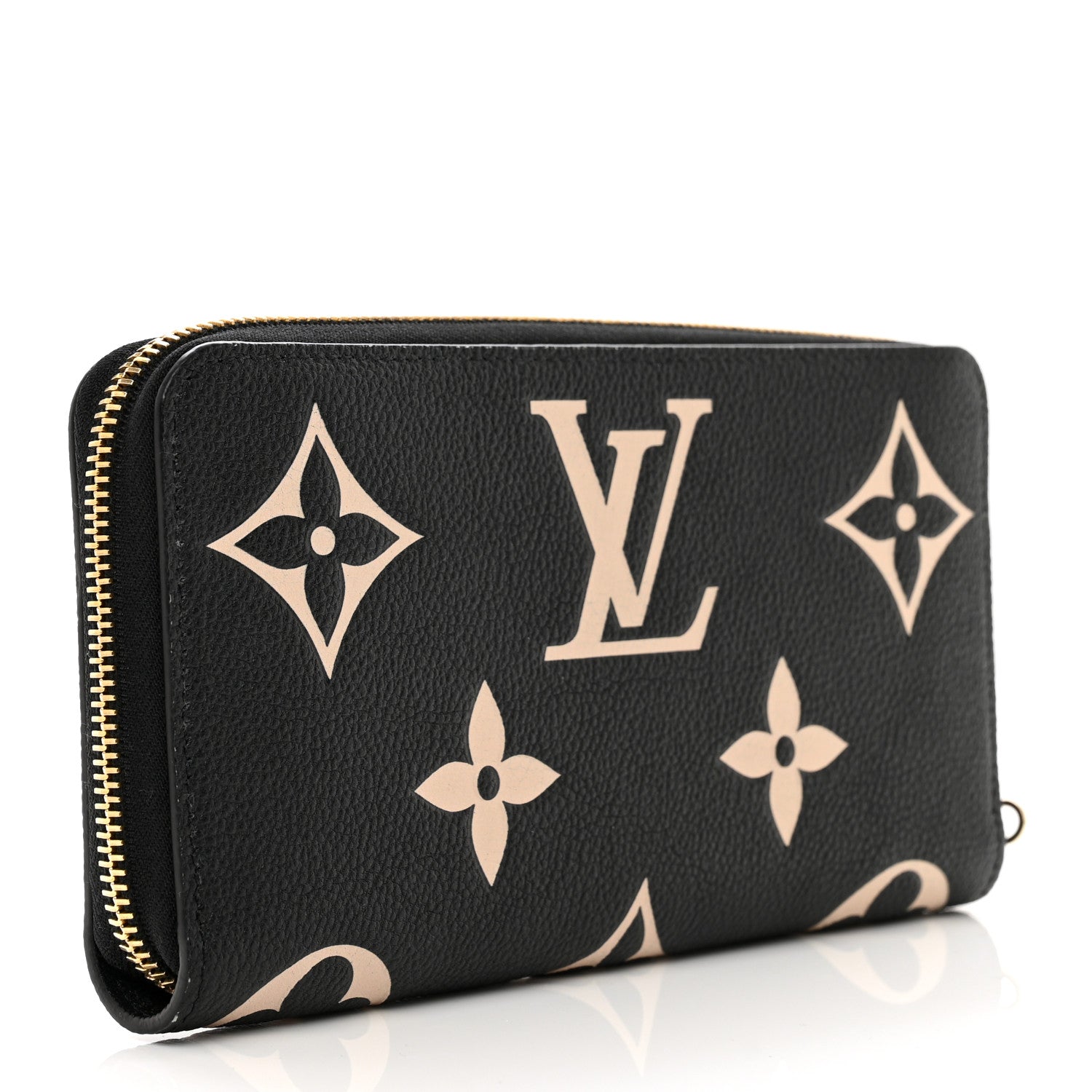 Louis Vuitton Empreinte Monogram Giant Zippy Wallet Black Beige 3 of 7