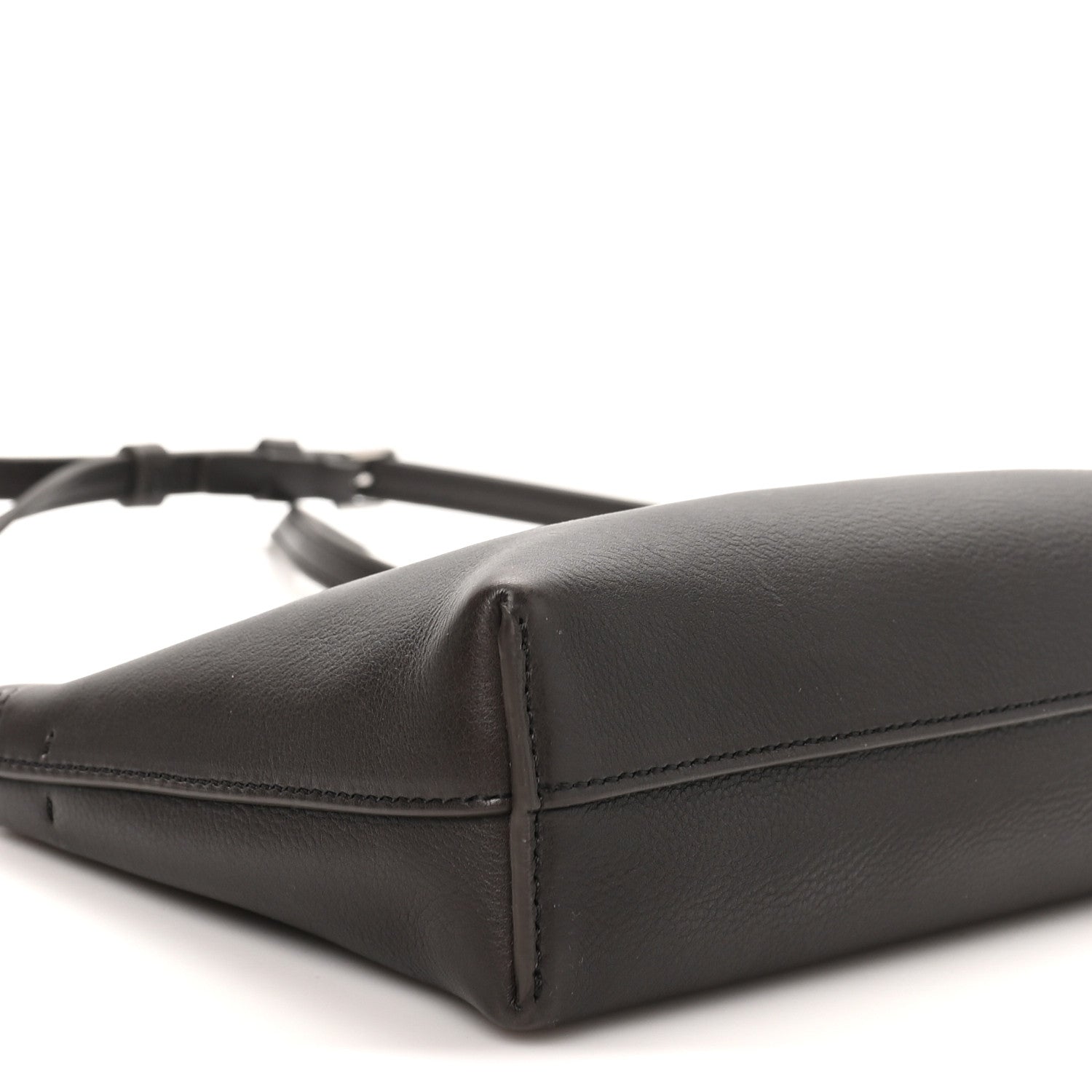The Row Grained Calfskin Rene Crossbody Dark Brown 8 of 9