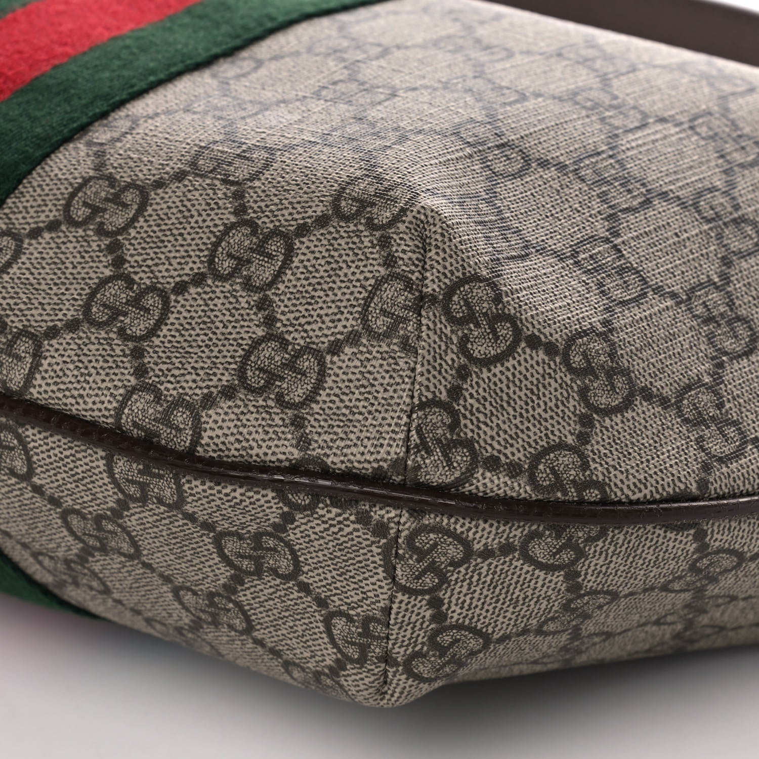 Gucci GG Supreme Monogram Web Small Ophidia Half Moon Hobo Brown 11 of 12