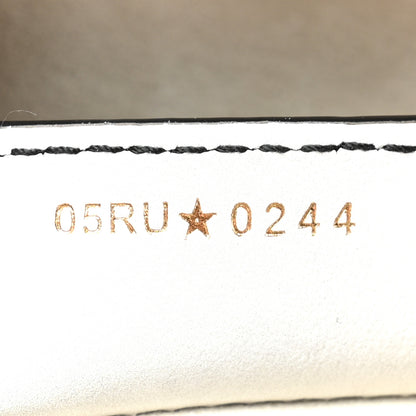 Christian Dior Calfskin Newspaper Printed Saddle Bag With Strap Black White 7 of 10