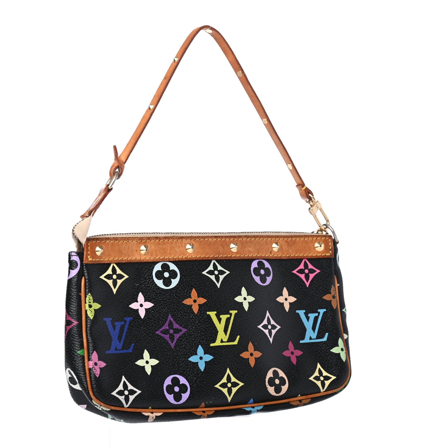 Louis Vuitton Monogram Multicolor Pochette Accessories Black 2 of 4