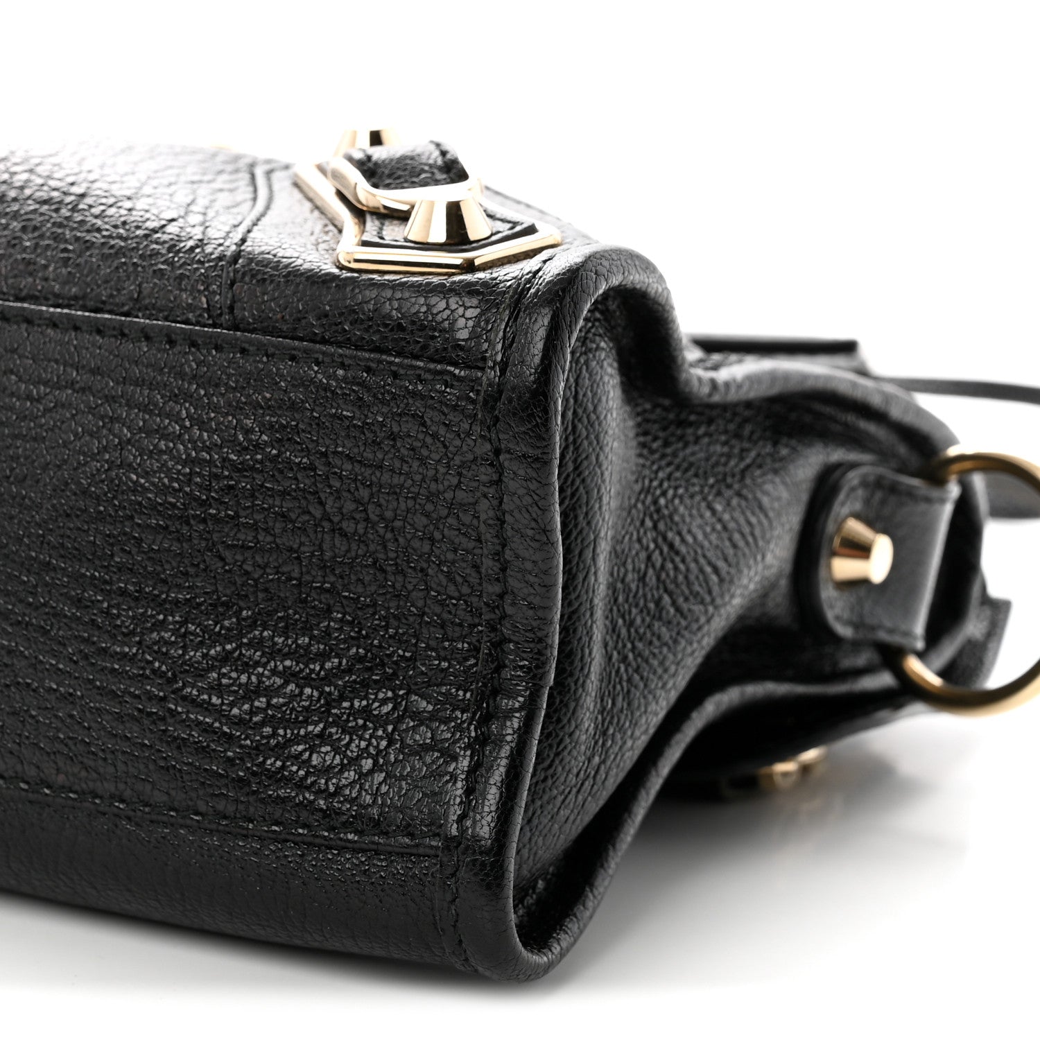 Balenciaga Chevre Gold Metallic Edge Hardware Mini City Black 11 of 11