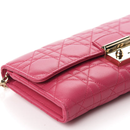 Christian Dior Lambskin Cannage Miss Dior Chain Wallet Fuchsia 6 of 10