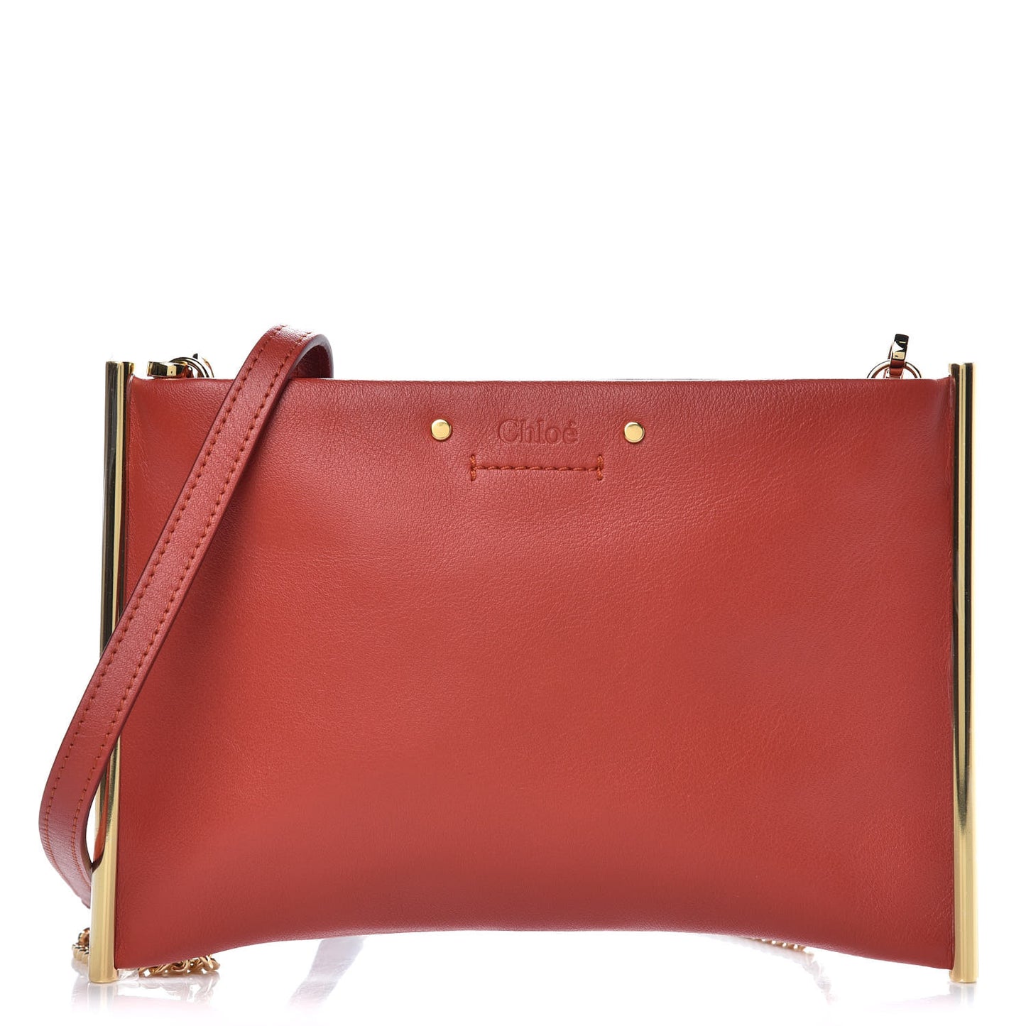 Calfskin Mini Roy Chain Pouch Earthy Red