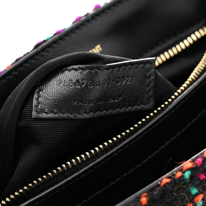 Saint Laurent Tweed Toy Loulou Shoulder Bag Black 7 of 10