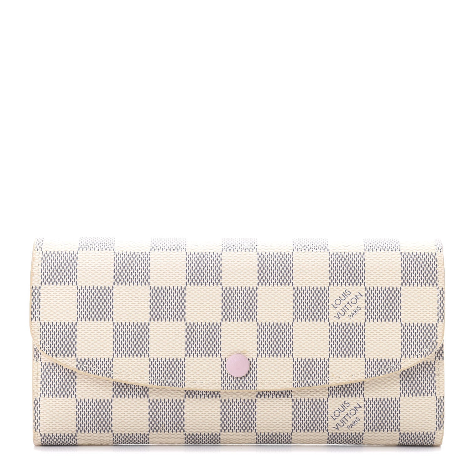 Louis Vuitton Damier Azur Emilie Wallet Rose Ballerine 1 of 8