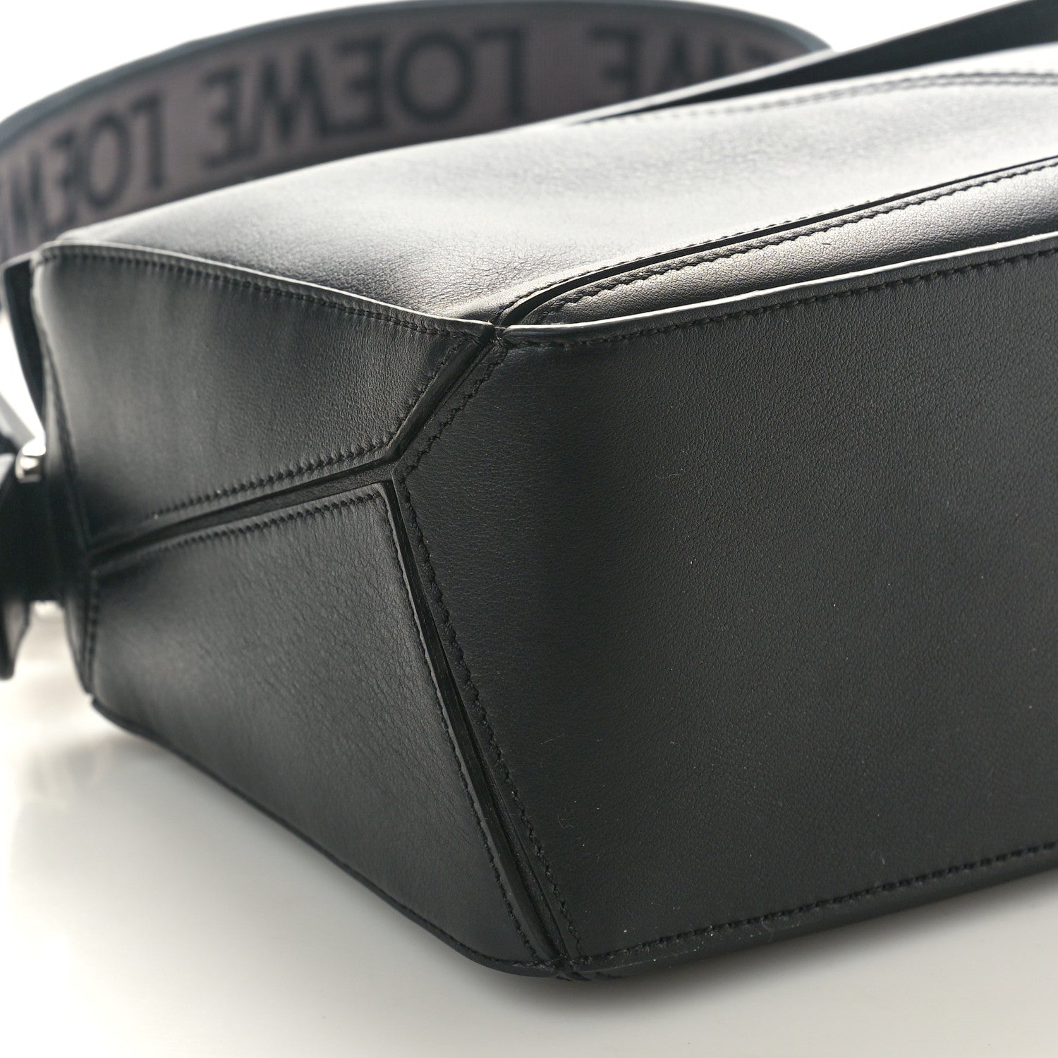 Loewe Satin Calfskin Small Puzzle Bag Black 8 of 9