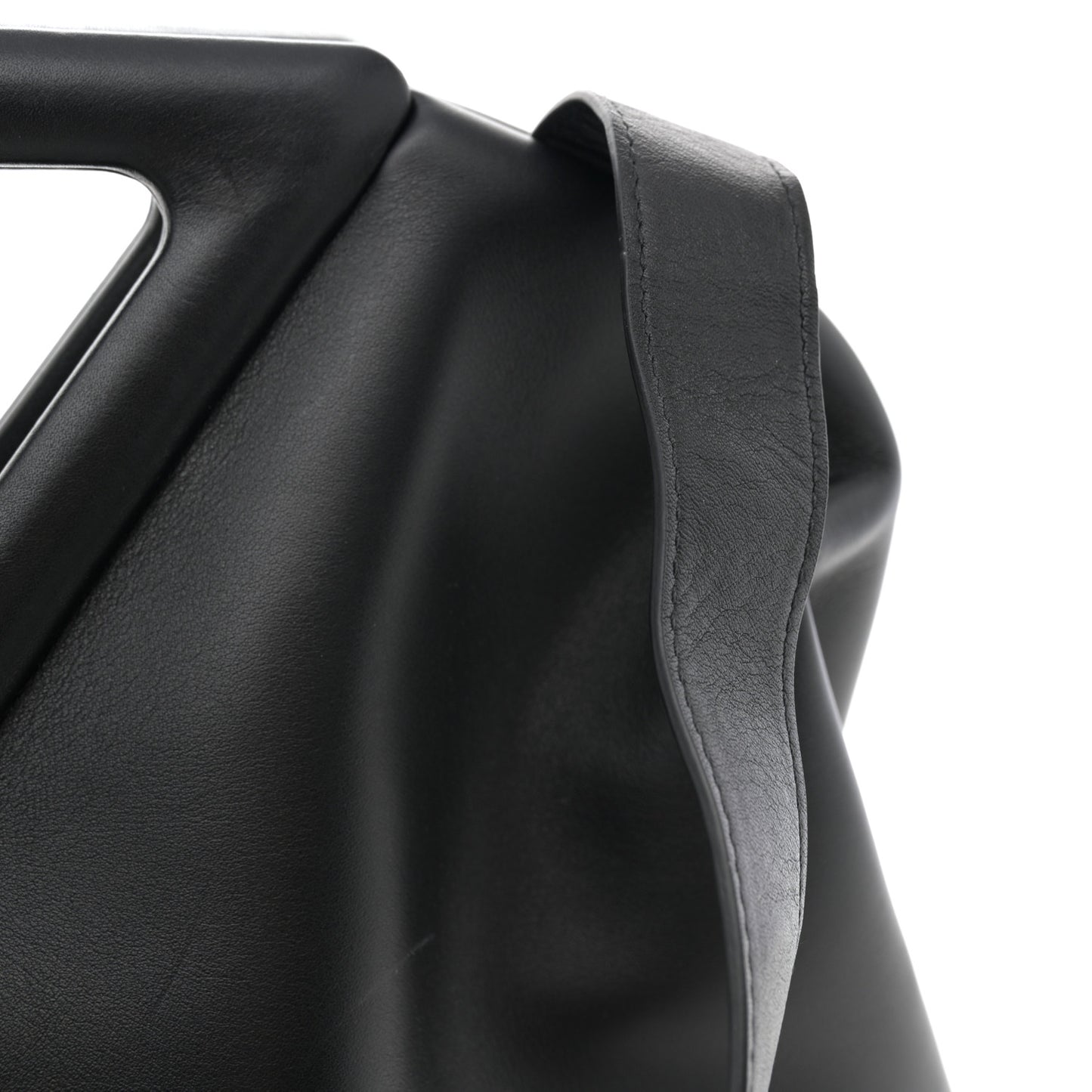 Calfskin Medium The Point Triangle Bag Black