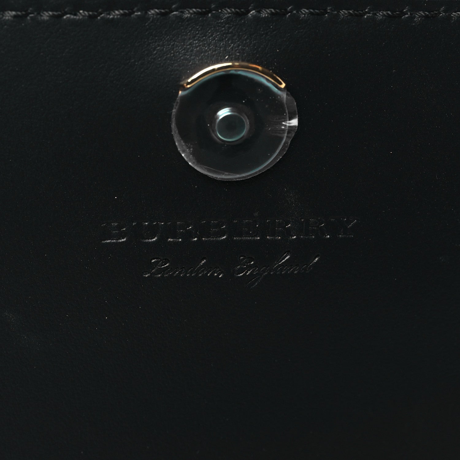Burberry Derby Calfskin House Check Wallet On Chain Black 7 of 8