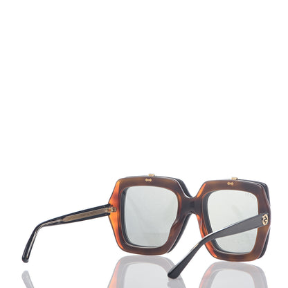 Gucci Acetate Oversized Flip Up Sunglasses GG0088S Tortoise Black 4 of 8