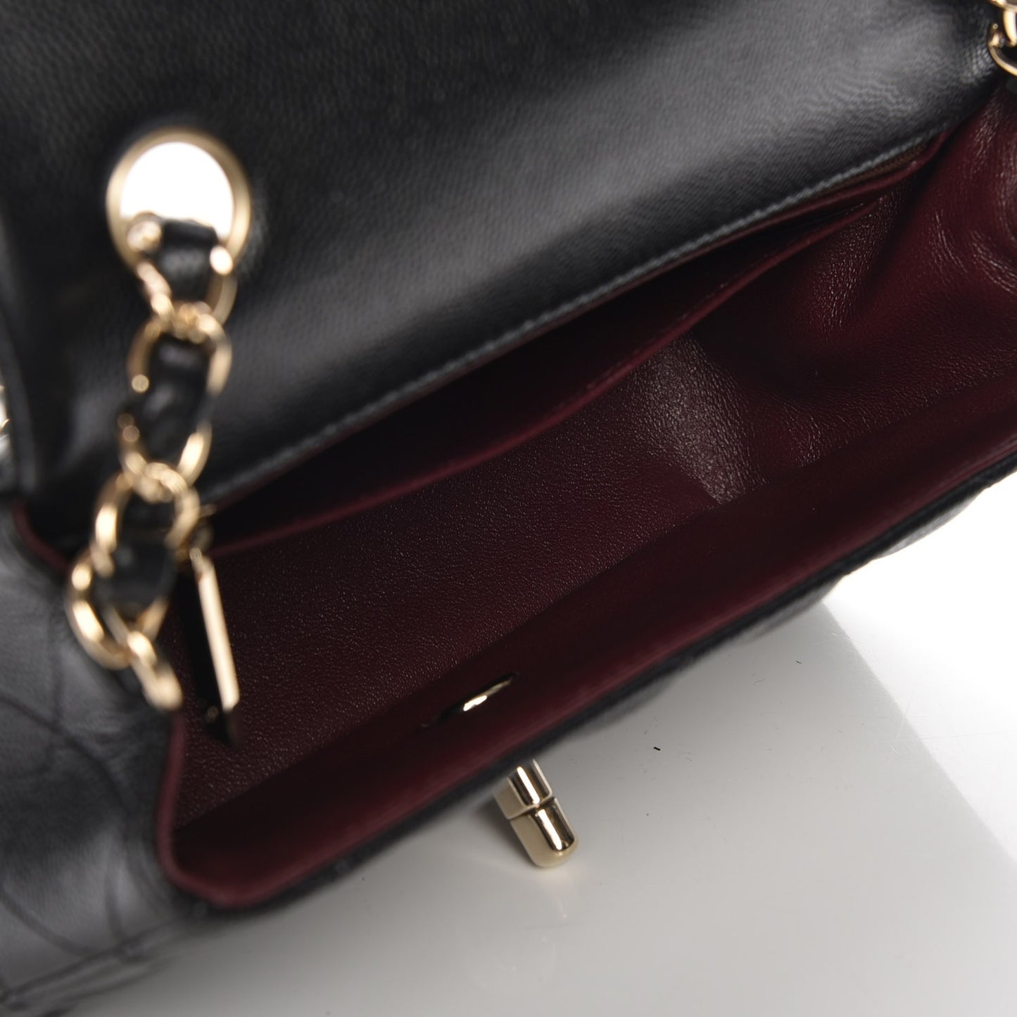 Caviar Quilted Mini Rectangular Flap Black