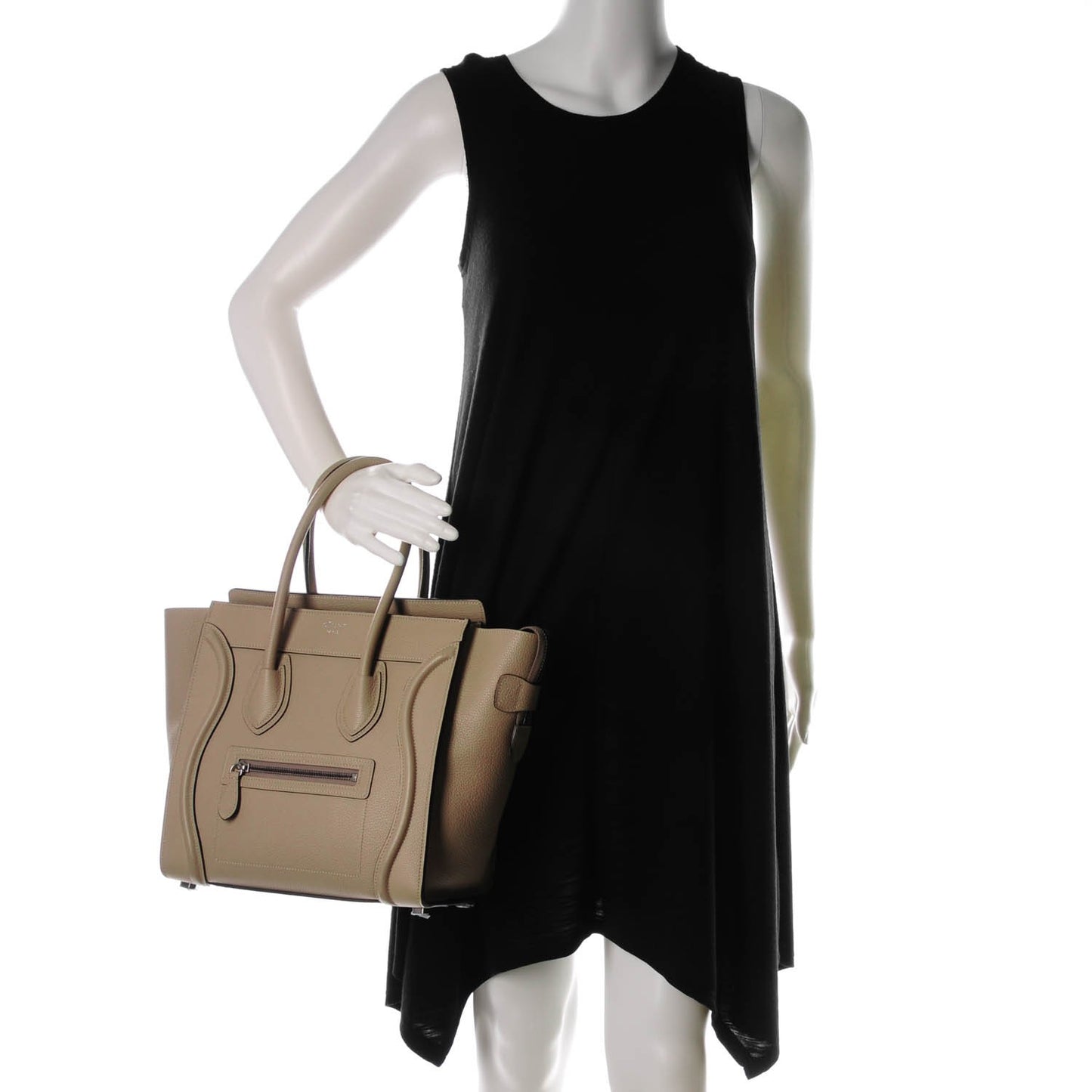 Drummed Calfskin Micro Luggage Dune
