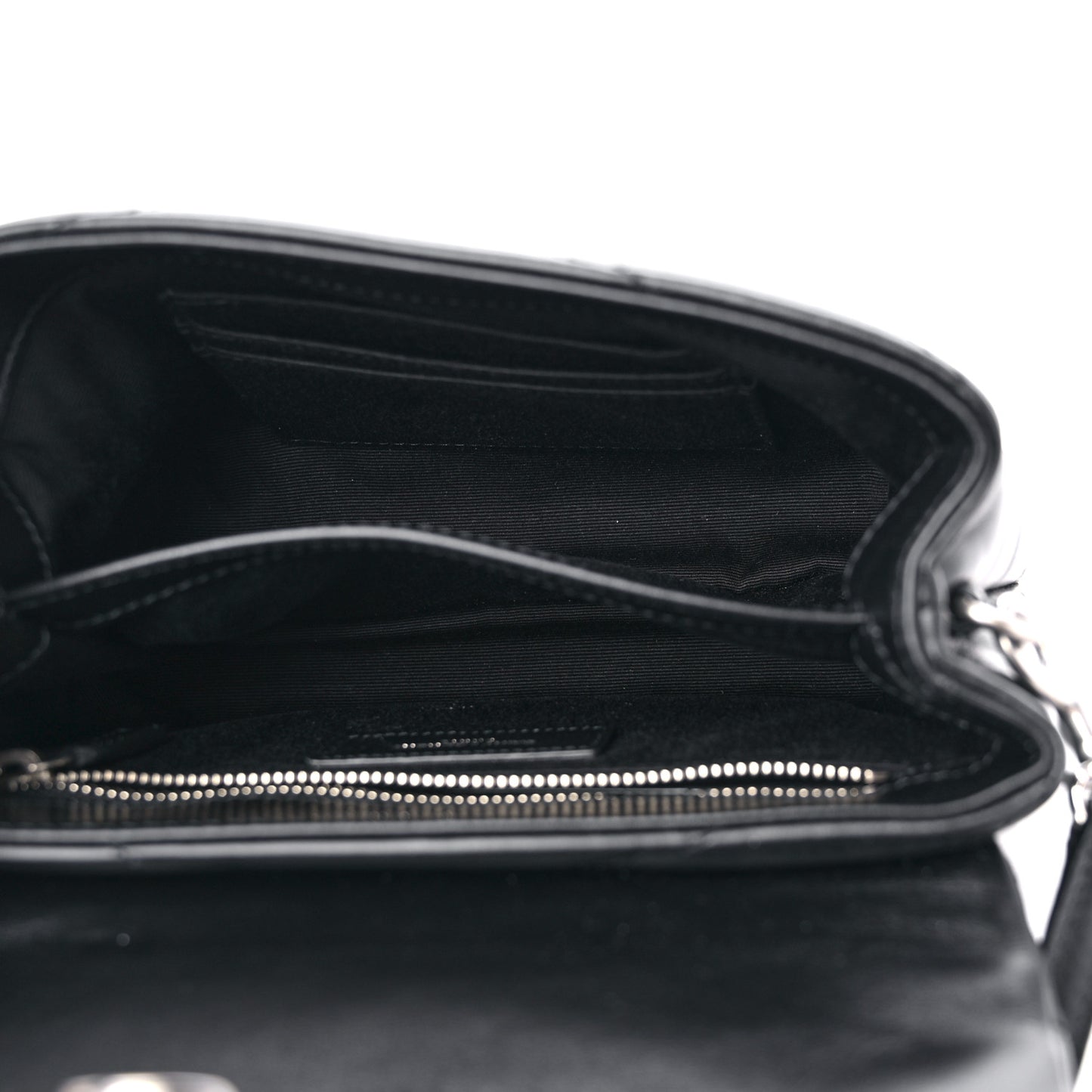 Calfskin Y Quilted Monogram Toy Loulou Crossbody Bag Black