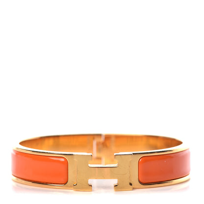 Hermes Enamel Narrow Clic Clac H Bracelet PM Orange 1 of 4