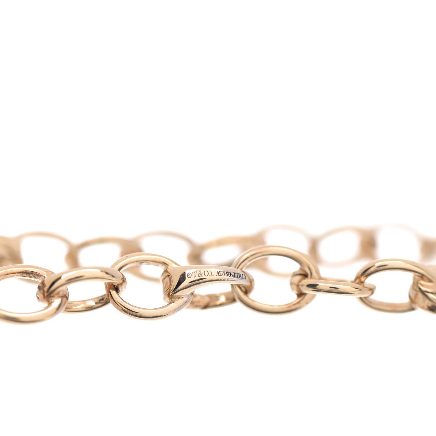 18K Yellow Gold Oval Link Bracelet