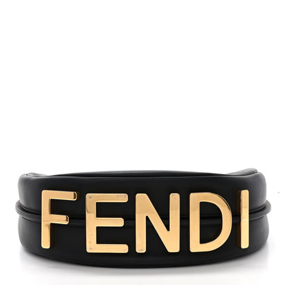 Fendi Vitello Grace Matte Small Fendigraphy Hobo Bag Black 11 of 12