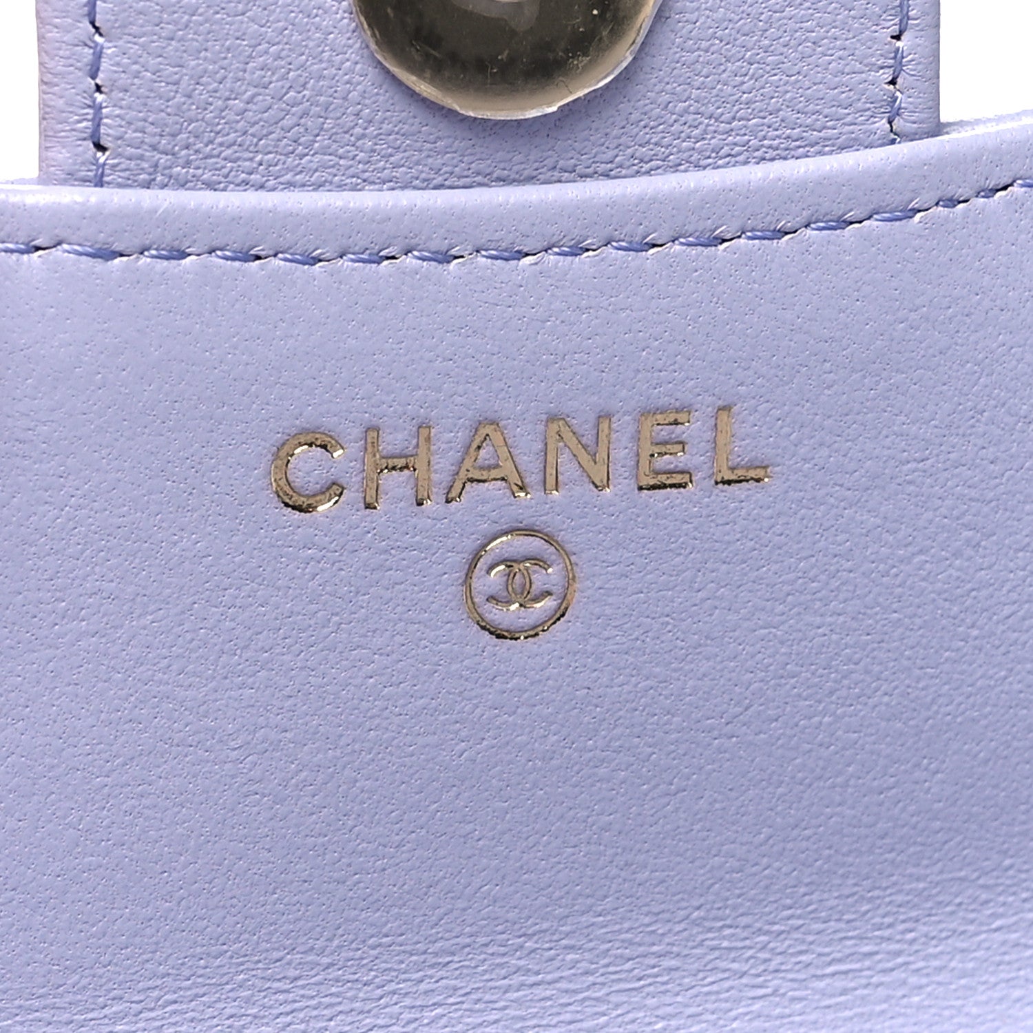 Chanel Lambskin Quilted Top Handle Flap Coin Purse With Chain Light Purple 6 of 12