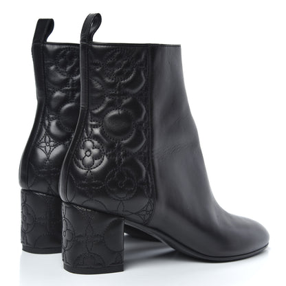 Louis Vuitton Lambskin Upstage Ankle Boots 36 Black 4 of 9