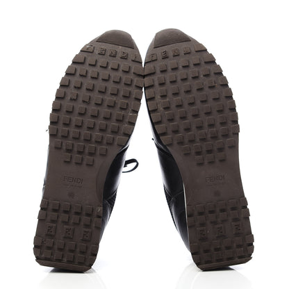 Fendi Calfskin Mesh FF Sneakers 38.5 Black 5 of 7