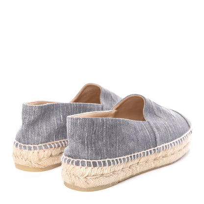 Chanel Striated Suede Espadrilles 37 Dark Grey 4 of 14