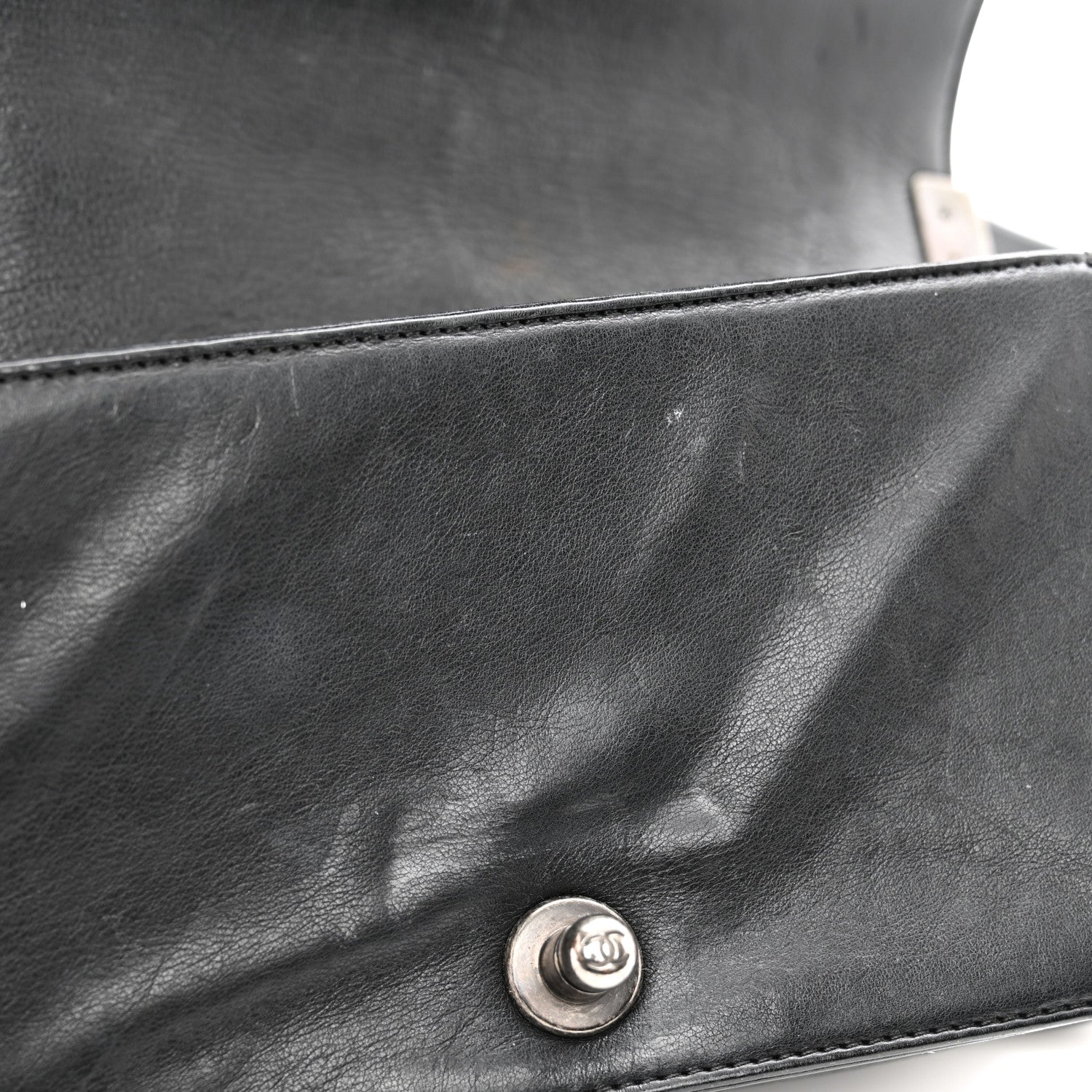 Chanel Calfskin Double Stitch Small Boy Flap Black 11 of 13