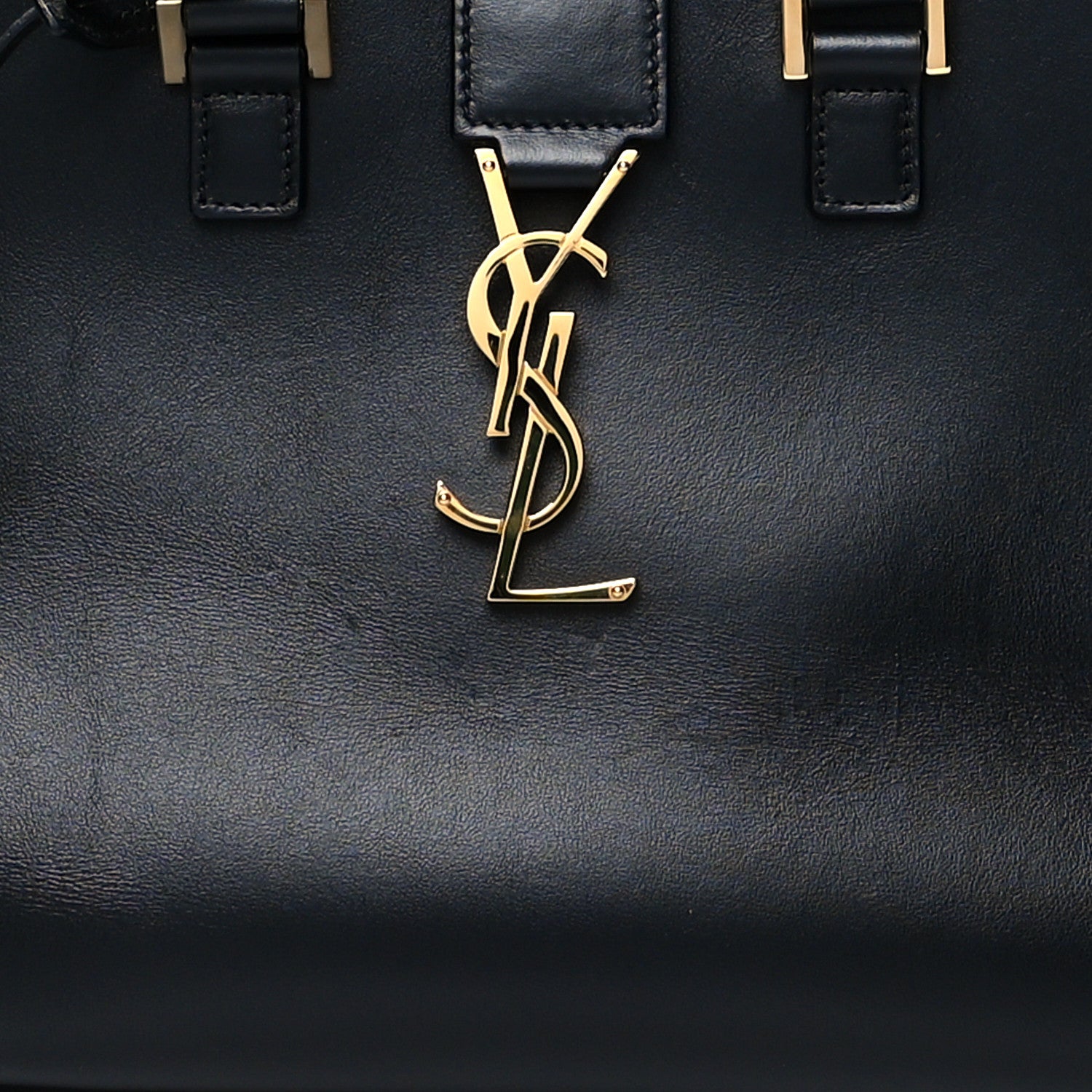 Saint Laurent Calfskin Monogram Baby Cabas Black 6 of 8