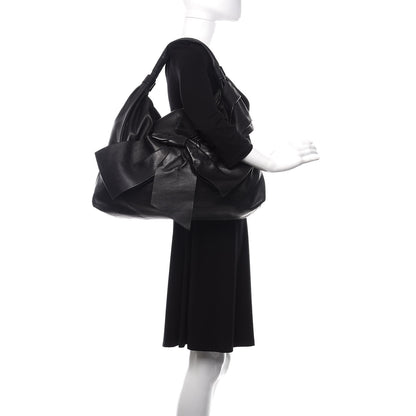 Valentino Garavani Nappa Premier Bow Hobo Black 2 of 12