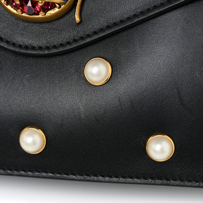 Gucci Nappa Pearl Studded Mini Queen Margaret Broadway Shoulder Bag Black 14 of 16