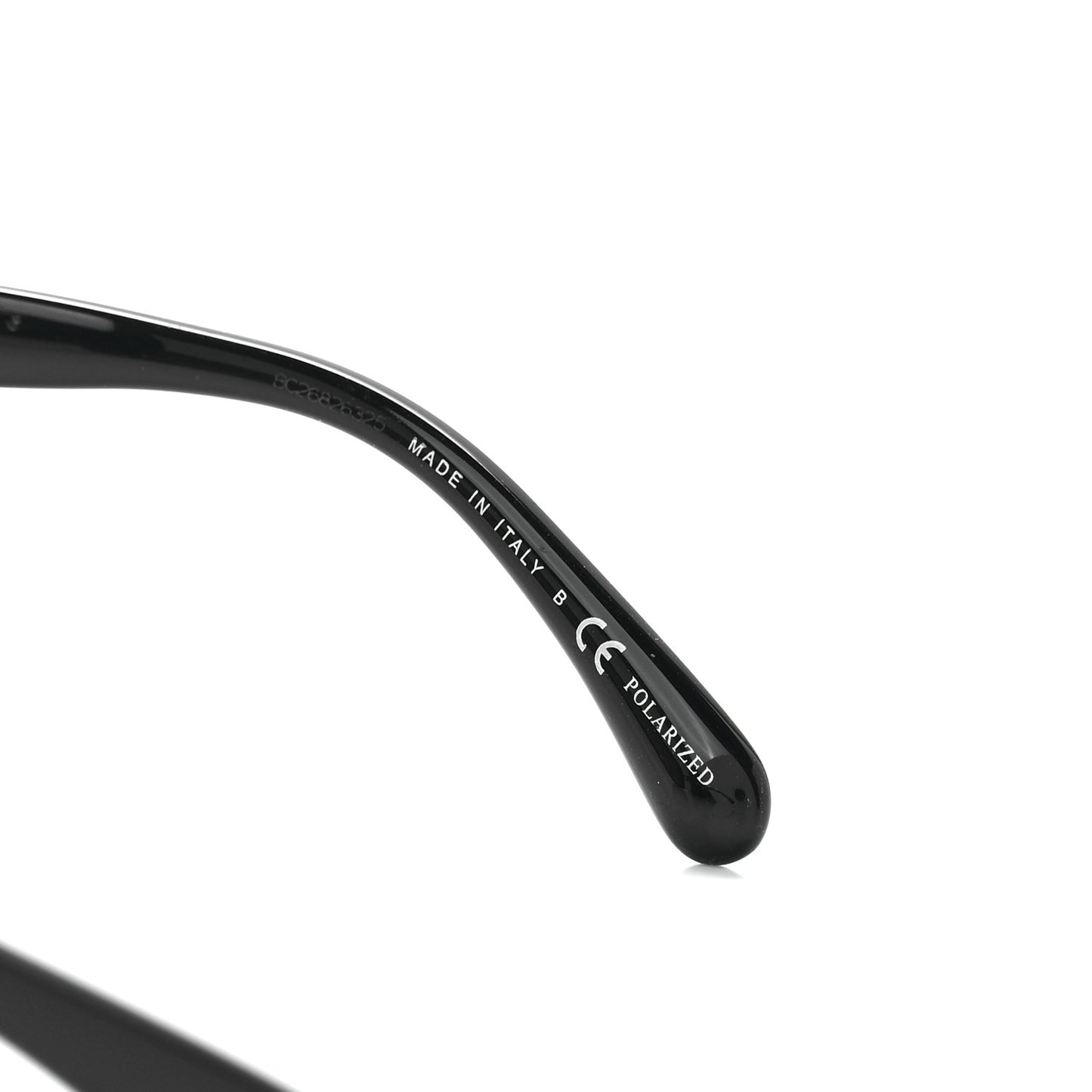 Acetate Strass Polarized Square Sunglasses 5422-B Black