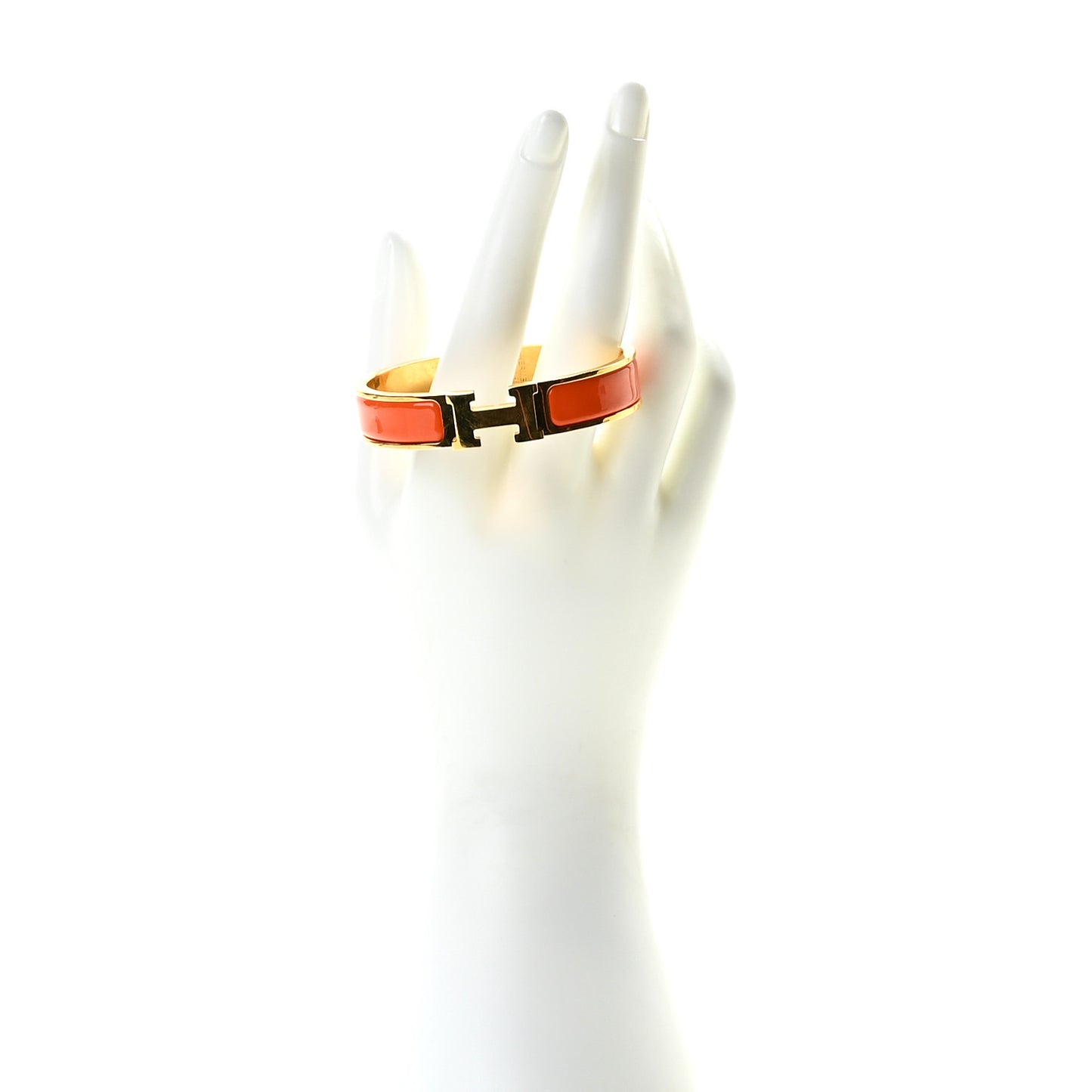 Enamel Narrow Clic Clac H Bracelet Orange