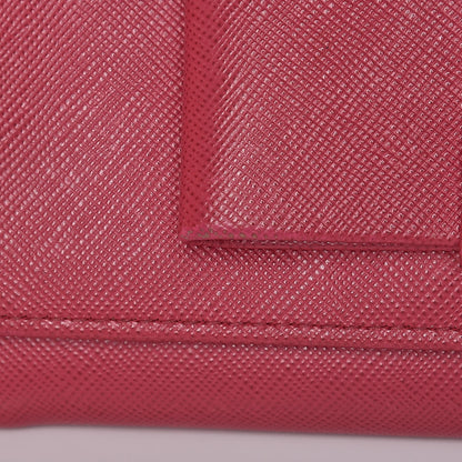 Prada Saffiano Bow Continental Wallet Peonia 15 of 15