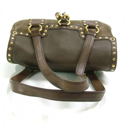 Saint Laurent Suede Leather Stud Flap 4 of 11