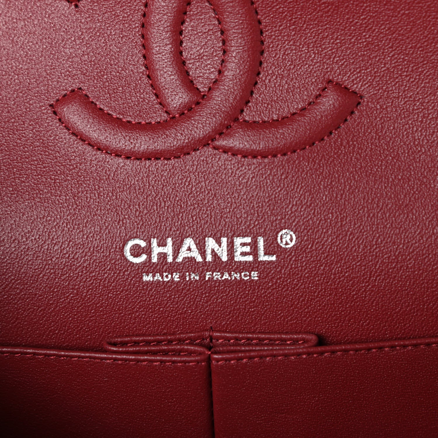 Chanel Caviar Quilted Medium Double Flap Burgundy 6 of 10