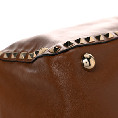 Valentino Garavani Vitello Medium Rockstud Tote Brown 9 of 18