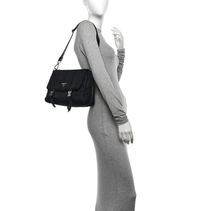 Prada Tessuto Nylon Bomber Messenger Black 2 of 14