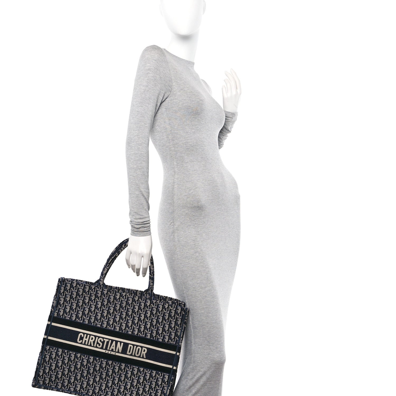 Christian Dior Oblique Large Book Tote Blue Multicolor 2 of 12