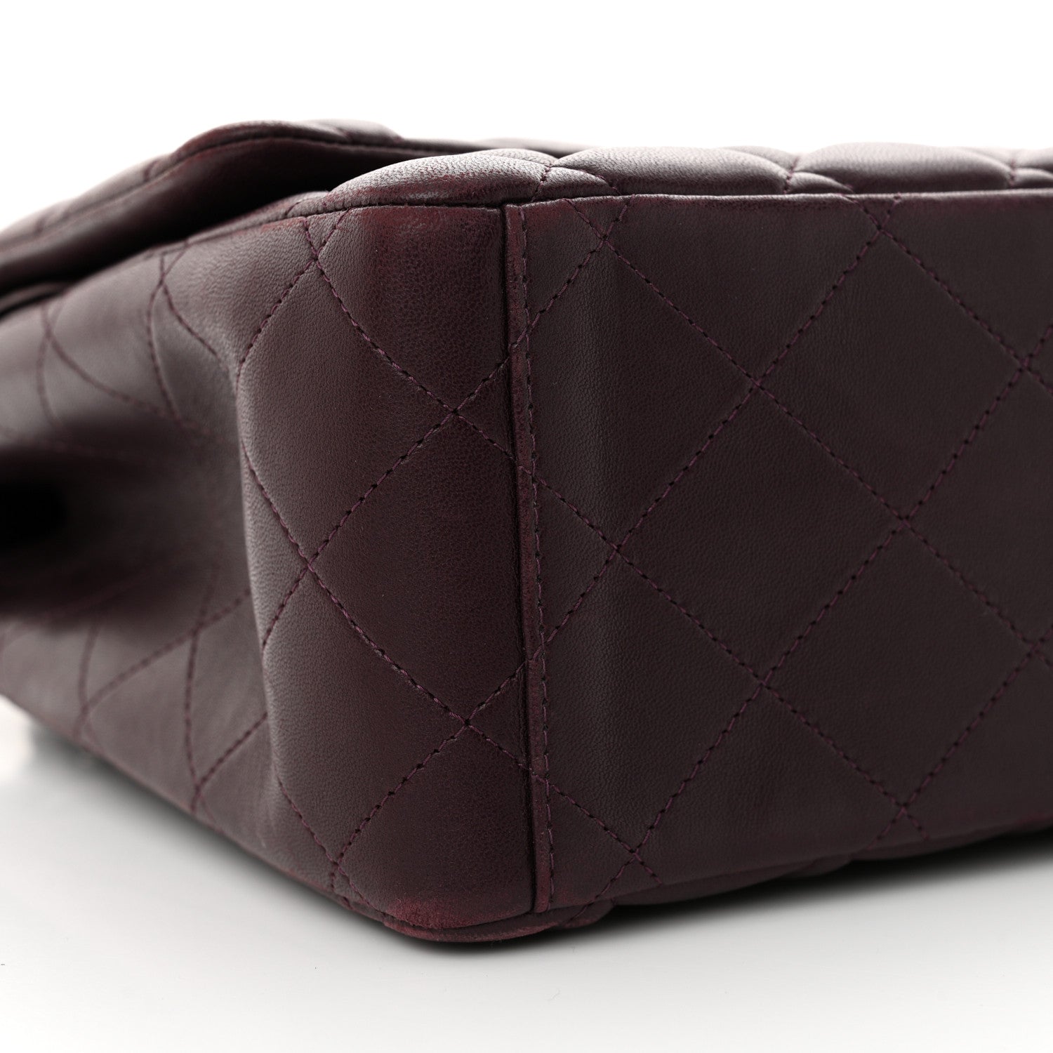 Chanel Lambskin Quilted Maxi Double Flap Plum 9 of 11