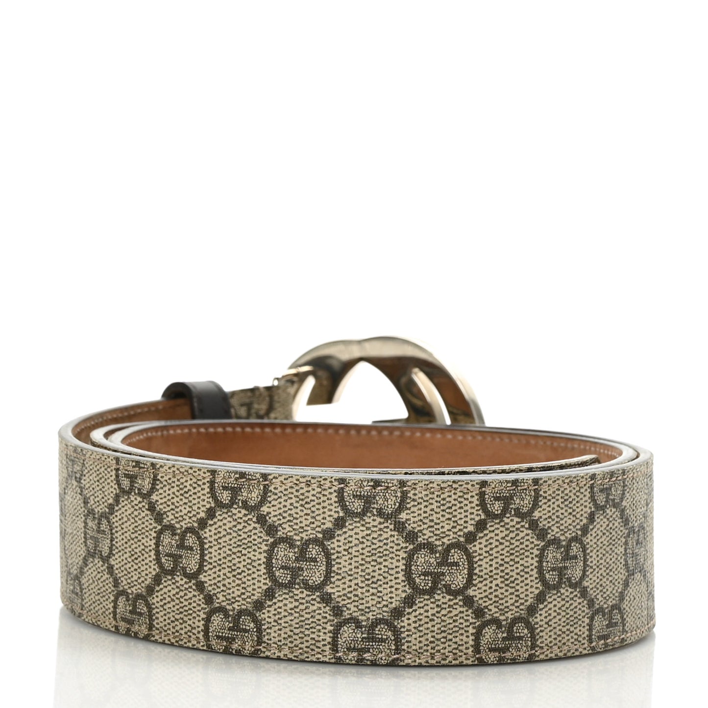GG Supreme Monogram Interlocking G Belt 105 42 Dark Brown